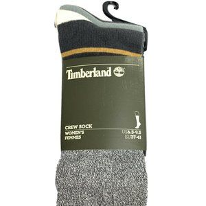 Timberland Gray/White 3 Pair Strip Women’s Socks